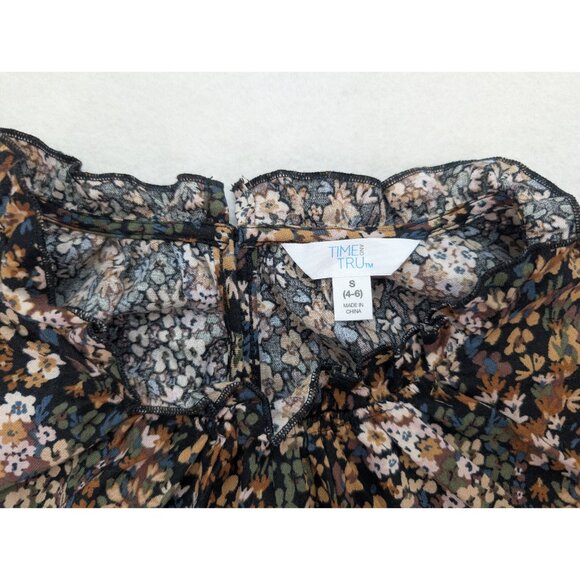 Time and Tru Women's Top Size S 4-6 Blue Floral Bohemian NEW - Picture 4 of 14